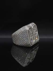 Custom Number Championship <b>Ring</b> 925 <b>Silver</b> Lab Grown Diamond Iced Out Baguette and Round <b>Statement</b> <b>Ring</b> Hip Hop Pass Diamond - Product Image 4