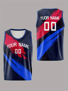 Camiseta Deportiva de Baloncesto Personalizada para Niños con Nombre y Número, Talla Grande, Poliéster, Chaleco Deportivo sin Mangas para Entrenamiento, OEM - Product Image 3