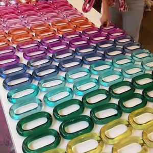 BE - Eslabones de Cadena Hechos a Mano con Resina Epoxi Transparente de Alta Calidad, Decoración Colorida para Colgar en la Pared, Proyectos de Bricolaje, Ángel Artístico de Graduación - Product Image 4