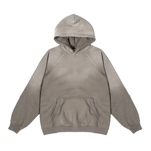 เสื้อฮู้ดดี้ลำลองเนื้อนุ่มระบายอากาศดี ซักแบบ Acid Wash ผลิตโดย OEM ผ้าฝ้าย 100% ทรงโอเวอร์ไซส์ สไตล์สตรีทแวร์ สตรีทสไตล์  ขั้นต่ำในการสั่งซื้อน้อย ราคาขายส่ง - Product Image 4