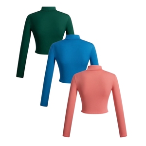 เสื้อครอปท็อปผู้หญิงผ้าฝ้ายแขนยาวสำหรับฤดูร้อน สั่งทำโลโก้ OEM ขายส่ง เสื้อครอปท็อปสำหรับใส่ทุกวันจากบังกลาเทศ - Product Image 2