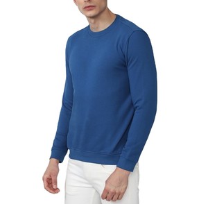 Sudadera de Cuello Redondo para Hombre 2026, Color Sólido, Corte Holgado, Tejida, Informal, Invierno, Azul, Manga Larga, Digital, Ecológica - Product Image 5