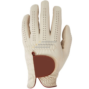 High Quality Custom Golf <b>Gloves</b> Genuine Leather OEM Wholesale Cabretta Leather Breathable Palm High <b>Grip</b> Sports Non-Slip Men's - Product Image 2