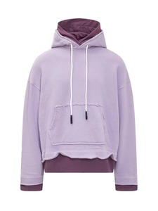 เสื้อฮู้ดโอเวอร์ไซส์ผู้ชาย สีเทาแต่งขอบเขียว ผ้าฝ้ายเฟรนช์เทอร์รี่ สไตล์ลำลองสำหรับฤดูใบไม้ร่วง ดีไซน์กระเป๋า ทรงปกติ - Product Image 6