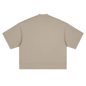 Custom Make OEM Haute Round Neck Regular Fit Knitted T-shirt with Full Printed Short Loose Design Shoulder <b>Drop</b> Short Sleeve - Product Image 6