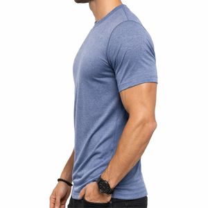 เสื้อยืดออกกำลังกายผู้ชายคุณภาพพรีเมียม สีพื้น สำหรับเล่นกีฬา ฟิตเนส แอคทีฟแวร์ทันสมัย ใส่สบายๆ สำหรับฤดูร้อน ผ้าถัก - Product Image 4