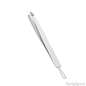 Pince à épiler à double extrémité en acier inoxydable, à pointe plate, logo personnalisé, outil de beauté professionnel pour le modelage des sourcils - Product Image 4