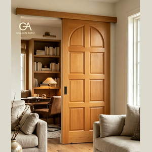 Puerta Corredera Interior Manual de Madera Sólida Golden Aero Heritage, Panel Decorativo para Dormitorio o Apartamento, Diseño Contemporáneo de Lujo - Product Image 2