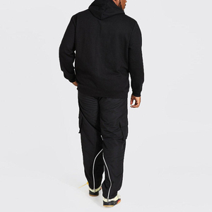 Sweat à capuche personnalisé avec impression sérigraphique pour hommes - 100% coton, molleton uni, coupe ample, streetwear d'hiver, mode élégante - Product Image 2