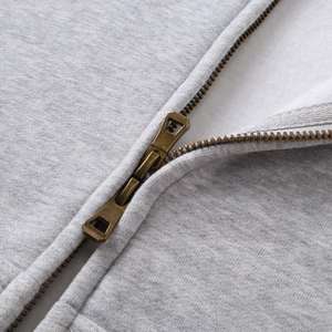 Sudadera con capucha para hombre, 100% algodón, de alta calidad, 350 g/m², gruesa, oversize, con hombros caídos, cierre completo, logotipo personalizado, corte holgado - Product Image 5