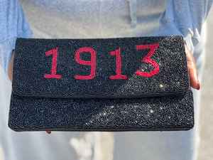 Pochette brodée de perles de rocaille au design élégant pour femmes et filles, sac à main artisanal en perles de rocaille pour femmes et filles - Product Image 3