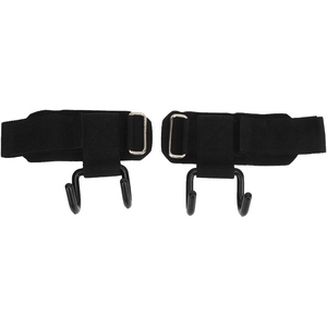 Rod Hook Heavy Duty Neoprene Metal Rod Hooks Blue Rubber Grip Deadlifting Bodybuilding <b>Strength</b> <b>Training</b> Advanced Rod Hook - Product Image 2