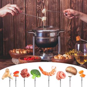 15 bâtonnets de fondue en acier inoxydable de 9,6 pouces avec manche résistant à la chaleur, fourchettes à viande rôtie, chocolat et desserts, outils à dessert de 9,6 pouces - Product Image 4