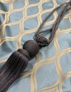 Curtain <b>Tie</b> <b>Backs</b>: Natural Rope & Cotton Tassel Tiebacks - Product Image 3