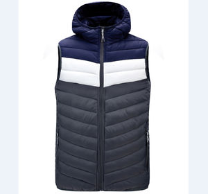 Gilet matelassé léger d'hiver le plus vendu pour hommes, avec logo personnalisé, haute qualité, coupe-vent, respirant, techniques de teinture unie, vêtements - Product Image 1