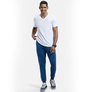Pantalon de jogging en molleton bouclette pour homme, coupe ajustée, avec revers élastiques, en tissu bouclette, idéal pour la détente - Product Image 5
