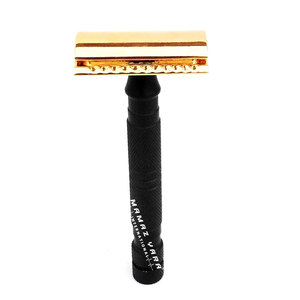 <b>Black</b> & Gold Double <b>Edge</b> Safety Razor Best Quality Wholesale Price Bulk Supplier Barber Supplier Safety Razors Oem Branding - Product Image 1