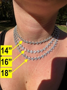 Collar de Trébol de Cuatro Hojas de Plata S925 de Alta Calidad con Diamantes Moissanite VVS1 Color D de 6mm y Cadena Cubana, Joyería Hip Hop Personalizada - Product Image 4