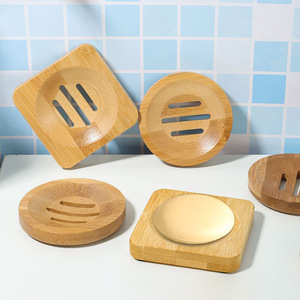 Plateau à savon et shampoing écologique, accessoire de bain décoratif rond en bambou, très vendu - Product Image 6