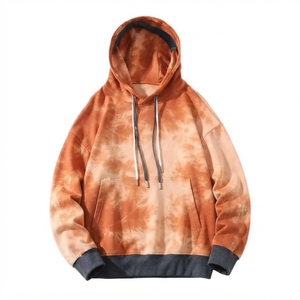 Sweat-shirt à capuche tie-dye pour homme, coupe ample, en coton French Terry, décontracté, pour l'automne, avec poche - Product Image 1