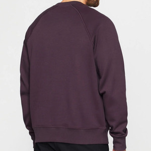 เสื้อสเวตเชิ้ตคอกลมผ้าฝ้ายสีเทาล้วนสำหรับผู้ชาย ไซส์ใหญ่ พิมพ์ลายโลโก้ ขายส่งสำหรับฤดูใบไม้ผลิ - Product Image 5
