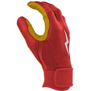 Red Split Finger Baseball Gloves With Lightning <b>Bolt</b> Design PU Material <b>Hook</b> And Loop Closure Unisex All Seasons - Product Image 6
