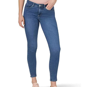 Pantalones Vaqueros de Moda para Mujer, de Alta Calidad, Transpirables, de Cintura Alta, Tejido Elástico Moderno, Servicio OEM ODM, Venta al Por Mayor - Product Image 1