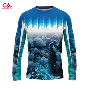 Camisas de Pesca Personalizadas de Manga Larga, Camisas de Poliéster de Secado Rápido con Protección, Camisas de Pesca para Hombre con Cuello y Botones - Product Image 1