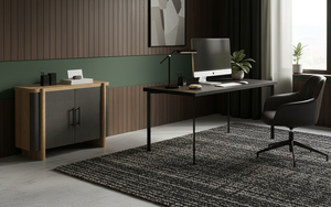 Aparador Moderno de Roble Macizo con 2 Puertas y Puertas de MDF, Almacenamiento Ecológico para Sala de Estar - Product Image 4