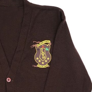 เสื้อคาร์ดิแกน Iota Phi Theta สำหรับผู้หญิง คอวี แขนยาว ปักลายตัวอักษรโลโก้ เสื้อสเวตเตอร์ถักลำลอง - Product Image 3