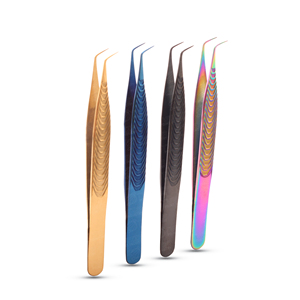 Ergonomic Design Great Precision Plasma Colors Anti Static 90 Degree <b>Eyelash</b> Extension Tweezers <b>Under</b> Your Own Brand Name - Product Image 3