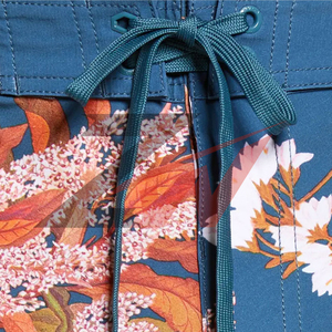 En gros, Maillots de bain pour garçons à séchage rapide et respirants, avec imprimé motif feuilles tissées, cordon de serrage, taille mi-haute, vêtements de plage, Fourniture d'usine - Product Image 6