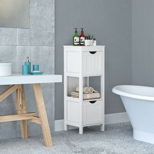 Scaffale Multifunzionale per Bagno con 2 Cassetti, Organizzatore da Pavimento - Product Image 2