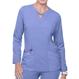 Latest Design Women's Stylish Medical Scrub <b>Tops</b> with Custom Color & Logo High Quality OEM Designs for Hospital Use - Product Image 3