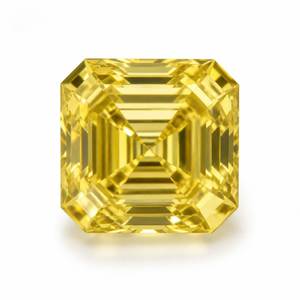 Diamant naturel fantaisie jaune vif cultivé en laboratoire, taille émeraude, pierre libre VS1, excellente qualité pour la fabrication de bijoux - Product Image 3