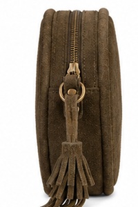 Bolso Bandolera de Cuero de Ante Estilo Bohemio Vintage Gravs Premium para Mujer, con Patrón Geométrico de Caramelos y Correa de Cadena Ajustable - Product Image 3