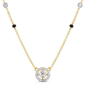 Collar con Cadena y Centro de Diamantes en Halo Triple Concéntrico - Product Image 1