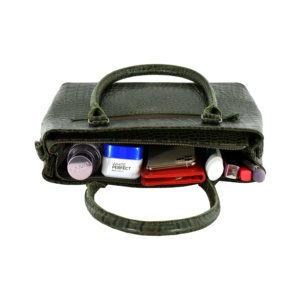 Sac à main en cuir véritable gaufré croco personnalisé, finition croco verte, sac de mode, marque privée, OEM/ODM, vente en gros, style de soirée de luxe - Product Image 5