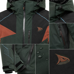 Professional Custom Men's <b>Ski</b> Suit 10,000mm Waterproof Breathable Hood Power Stretch Fully Taped Seams Windproof Plus Size - Product Image 5