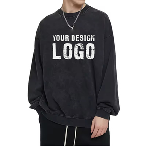 Sudadera informal básica lavada para hombre, de algodón de alta calidad 420g, estilo Fried Snowflake, holgada, con capucha - Product Image 6