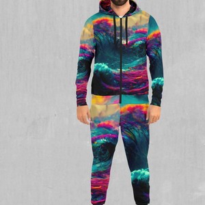 Conjunto Deportivo Unisex con Capucha, Sublimado, Manga Larga, Estampado, Corte Regular, Transpirable, 100% Poliéster, para Primavera - Product Image 4