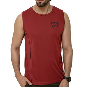 Camiseta sin Mangas para Hombre de Alta Calidad, Personalizada, de Color Sólido, de Secado Rápido, de Alta Gama - Product Image 1