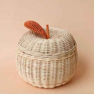 Fruit shape <b>toy</b> storage <b>organizer</b> for kids room decor highest quality rattan container basket - Product Image 1