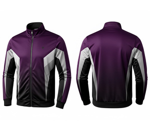Chaqueta de Calentamiento con Cierre Completo y Sublimación, Ropa Deportiva para Correr y Hacer Ejercicio, Cálida, Transpirable y de Secado Rápido |   Tallas Hombre Mujer Juvenil - Product Image 5