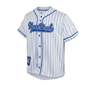 For <b>Baseball</b> Jersey Unisex Customized Breathable Plus Size Yellow Striped Short Sleeve Button-Up Regular Fit Adult Apparel - Product Image 6