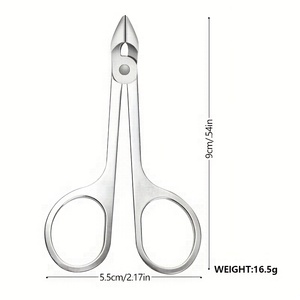 Tijeras Profesionales para Uñas, Curvas, de Acero Inoxidable, para Recortar Cutículas, Manicura, Pedicura, Cortauñas - Product Image 3