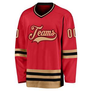 Maillot de hockey sur glace personnalisé, fabriqué avec un tissu polyester de qualité supérieure, maille respirante et anti-humidité, et personnalisation complète. - Product Image 4