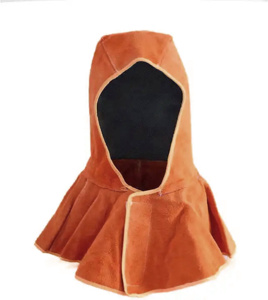 Capuche de soudeur en cuir de vachette de qualité supérieure, résistante à la chaleur et ignifuge, vêtements de protection pour le travail - Product Image 6
