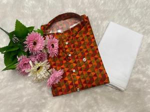 Conjunto de Kurta y Pijama Tradicional para Hombre con Jacquard y Pantalón de Algodón - Product Image 6