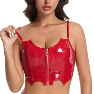 Blank Wholesale Women Leather Bra Custom Logo Sexy Triangle Lingerie Bulk Factory Direct Custom Made Women Leather Bra - Product Image 6